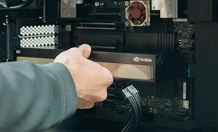 technician working on a computer