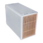 Lian-Li B4W-WD B4-mATX Wood Compact SFF ComputerCase Walnut Wood Pre-installed 2 x 120mm Fans Rotating AC Inlet2x USB-A 3.0 1x USB-C 3.2 1x Audio White