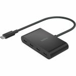 Belkin Connect USB-C 4-Port Hub  Adapter Dongle  4xUSB-C Ports & 100W PD Max 10Gbps Data Transfer Mac/Chromebook - USB 3.2 Gen 2 (3.1 Gen 2) Type-C - Notebook  Tablet  Headset - 4 USB P