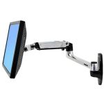 Ergotron Mounting Arm for LCD Monitor  Monitor  TV - Polished Aluminum - 34in Screen Support - 24.91 lb Load Capacity - 100 x 100  75 x 75 - VESA Mount Compatible - Aluminum