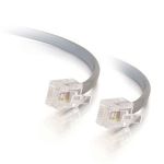C2G 09600 14ft RJ12 6P6C Straight Modular Cable RJ-12 Male - RJ-12 Male - Silver