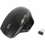 Targus Antimicrobial Ergo Wireless Mouse - BlueTrace - Wireless - Radio Frequency - 2.40 GHz - Black - USB Type A - 1600 dpi - Scroll Wheel  Thumbwheel - 7 Button(s) - Right-handed