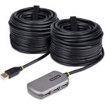 StarTech.com USB Extender Hub  24m USB 2.0 Extension Cable w/ 4-Port USB-A Hub  Active/Bus Powered USB Repeater Cable  ESD Protection - 4-Port USB 2.0 Type-A Hub with 78.7ft active exte
