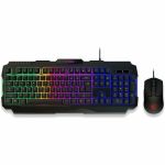 MSI FORGE GK100 Gaming Keyboard & Mouse - USB 2.0 Cable Keyboard - USB 2.0 Cable Mouse - Optical - 6400 dpi - 7 Button - Rapid Access  Media Control Hot Key(s) - Left-handed - Compatibl