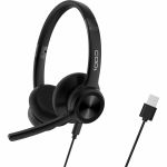 CODi CLARO Wired Stereo Dual Ear Headset - USB Type C - Wired - with Integrated AI-Powered ENC Noise Cancelling Microphone - Black