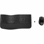 HP 685 Comfort Dual-Mode Keyboard and Mouse Combo (8T6L7UT) - USB Type A Plunger Wireless Bluetooth/RF 2.40 GHz Keyboard - Black - USB Type A Wireless Bluetooth/RF Mouse - 4000 dpi - Ti
