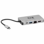 Eaton Tripp Lite Series USB-C Dock  Dual Display - 4K HDMI  VGA  USB 3.x (5Gbps)  USB-A/C Hub  GbE  100W PD Charging - Docking Station for Notebook/Tablet/Smartphone - 100 W - USB Type