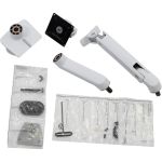 Ergotron Mounting Arm for Monitor  Curved Screen Display  LCD Display - White - Height Adjustable - 49in Screen Support - 42 lb Load Capacity - 100 x 100  75 x 75