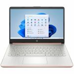 HP 14-d3000 14-dq3280nr 14in Touchscreen Notebook - HD - Intel Celeron N4500 - 4 GB - 64 GB Flash Memory - Pale Rose Gold  Natural Silver - Intel Chip - 1366 x 768 - Windows 11 Home in