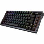 Asus ROG Azoth Gaming Keyboard - Wired/Wireless Connectivity - Bluetooth/RF - 5.1 - 2.40 GHz - USB 2.0 Type A Interface - RGB LED - Mac OS  Mac OS X 10.11 El Capitan  Windows 11 - MacBo