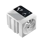 TRYX TURRIS 620 CPU Air Cooler White 5.0in IPS Customizable Screen 280w TDP Reflow Soldering Dual Tower White CPU Cooler with  Display Powered by KANALI Rail-Mounted ROTA Intel LGA1851/1700 & AMD AM5
