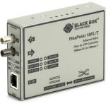 Black Box FlexPoint Ethernet Media Converter - 1 x RJ-45   1 x ST - 10Base-T  10Base-FL - External  Rack-mountable