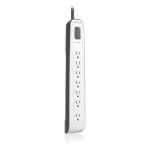 Belkin BV107200-12 7-Outlet AV Surge Protector with 12-Ft Power Cord and Telephone Protection 2000 Joules (BV107200-12)White