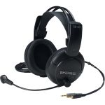 Koss SB40 Headset - Stereo - Mini-phone (3.5mm) - Wired - 120 Ohm - 20 Hz to 20 kHz - Over-the-head - Binaural - Ear-cup - 9 ft Cable - Condenser  Electret Microphone - Black