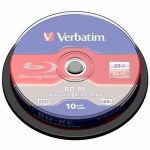 Verbatim 43694 BD-RE 25GB 2X with Branded Surface 10pk Spindle