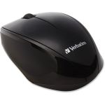 Verbatim Wireless Notebook Multi-Trac Blue LED Mouse - Black - Blue Optical - Wireless - Radio Frequency - Black - USB 2.0 - Scroll Wheel - 2 Button(s)