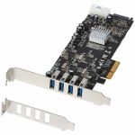 StarTech PEXUSB3S44V 4-Port USB3.0 Superspeed PCIe Expansion Card with 4 Dedicated 5Gbps Channels