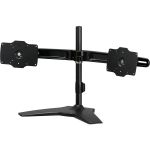 Amer Mounts Stand Based Dual Monitor Mount for two 24in-32in LCD/LED Flat Panel Screens - Supports up to 33.1lb monitors  +/- 20 degree tilt  and VESA 75/100