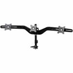 Amer Mounts Triple Monitor Grommet Mount Supports Flat Panel Sizes 15in to 24in AMR3P - A Pole/Grommet based mount that supports up to three 24in LED/LCD monitors  each weighing up to 1