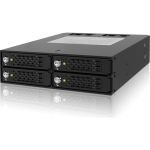 Icy Dock ToughArmor MB994SK-1B Drive Enclosure for 5.25in Internal - Matte Black - 4 x Total Bay - 4 x 2.5in Bay - Aluminum  Steel