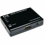Tripp Lite by Eaton 3-Port HDMI Mini Switch with Remote Control - 4K (HDMI F/3xF) 3D HDCP 1.4 EDID - 3840 x 2160 - 4K - 3 x 1 - 1 x HDMI Out