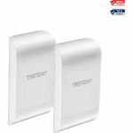 TRENDnet 10dBi Wireless N300 Outdoor PoE Pre-configured Point-to-Point Bridge Bundle Kit  Two Pre-Configured Wireless N Access Points  IPX6 Rated Housing  10 dBi Antennas  White  TEW-74