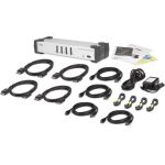 ATEN 4-Port USB 3.0 DisplayPort KVMP Switch-TAA Compliant - 4 Computer(s) - 1 Local User(s) - 3840 x 2160 - 8 x USB - 5 - Desktop