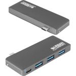Urban Factory Type-C Hub 3xUSB 3.0 - USB Type C - External - 3 USB Port(s) - 3 USB 3.0 Port(s) - PC  Mac