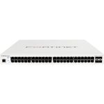 Fortinet FortiSwitch FS-248E-POE Ethernet Switch - 48 Ports - Manageable - Gigabit Ethernet - 1000Base-T  1000Base-X - 3 Layer Supported - Modular - 4 SFP Slots - 51.60 W Power Consumpt