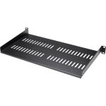 StarTech CABSHELFV1U Vented 1U Rack Shelf 10inSteel 44.2lb Max Weight Black