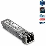 TRENDnet 1000Base- SX Industrial SFP to RJ45 Multi-Mode LC Module; TI-MGBSX; Up to 550m (1;804 Ft); IEE 802.3z; ANSI Fiber Channel; Data Rates up to 1.25Gbps; LC-Type Duplex; Lifetime P