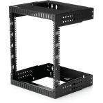 StarTech RK12WALLOA 2-Post 12U Heavy-Duty Wall Mount Network Rack 19in Open Frame Server Rack with Adjustable Depth Data Rack