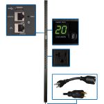 Tripp Lite by Eaton PDU 1.9kW Single-Phase Monitored PDU with LX Platform Interface 120V Outlets (24 5-15/20R) 0U Vertical 70 in. TAA - Monitored - NEMA L5-20P - 24 x NEMA 5-15/20R - 12
