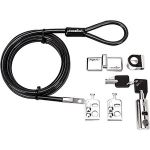 Rocstor Rocbolt Desktop and Peripherals Security Locking Kit with 8' Cable and Key Lock - (2) Keys - 8 ft (2.5m) - SECURITY CABLE INCLUDES 2 KEYS - Resettable - Galvanized Steel  Zinc A