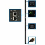 Tripp Lite by Eaton PDU 3.7kW Single-Phase Switched PDU - LX Interface 208/230V Outlets (20 C13 & 4 C19) C20/L6-20P 0U TAA - Switched - NEMA L6-20P  IEC 60320 C20 - 4 x IEC 60320 C19  2