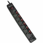 Eaton Tripp Lite Series ECO-Surge 7-Outlet Surge Protector  6 ft. (1.83 m) Cord  1080 Joules  6 Individually Controlled Outlets  Black Housing - 7 x NEMA 5-15R - 1800 VA - 1080 J - 120