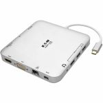 Eaton Tripp Lite Series USB-C Dock  Dual Display - 4K HDMI/mDP  VGA  USB 3.x (5Gbps)  USB-A/C Hub  GbE  60W PD Charging - Docking Station for Notebook/Tablet PC/Desktop PC/Smartphone -