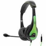 Avid Education AE-36 Headset with Noise Cancelling Microphone and 3.5mm Plug  Green - Stereo - Mini-phone - Wired - 32 Ohm - 20 Hz - 20 kHz - Over-the-head - Binaural - Circumaural - 6