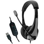 AVID AE-39 USB HEADSET WITH MIC & INLINE CONTROLS  GRAY - Stereo - USB - Wired - 32 Ohm - 20 Hz to 20 kHz - Over-the-head - Binaural - Circumaural - 6 ft Cable - Omni-directional Microp