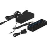 Sabrent 10-Port 60W USB 3.0 Hub with Individual Power Switches and LEDs (HB-BU10) - USB 3.0 - External - 10 USB Port(s) - 10 USB 3.0 Port(s) - PC  Mac  Linux  Windows
