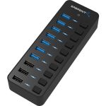 Sabrent 7 USB 3.0 Port + 3 Smart Charging Ports Hub - USB 3.0 - External - 7 USB Port(s) - 7 USB 3.0 Port(s) - Linux  Mac  Linux