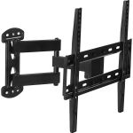 Mount-It! Full-Motion Wall Mount for LCD Display  Plasma Display  LED Panel - Midnight Black - 1 Display(s) Supported - 55in Screen Support - 66 lb Load Capacity - 400 x 400  400 x 300
