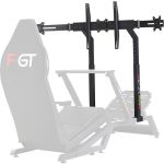 Next Level Racing Simulator Cockpit Mount for Monitor - Matte Black - Height Adjustable - 3 Display(s) Supported - 27in to 65in Screen Support - 396.83 lb Load Capacity - 75 x 75  100 x