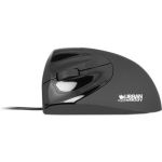 Urban Factory USB Wired Ergo Mouse Left Hand - Optical - Cable - Black - USB 2.0 - 2400 dpi - Scroll Wheel - 3 Button(s) - Left-handed - 1
