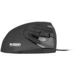 Urban Factory USB Wired Ergo Mouse Right Hand - Optical - Cable - Black - USB 2.0 - 2400 dpi - Scroll Wheel - 3 Button(s) - Right-handed - 1