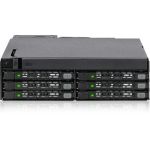 Icy Dock ToughArmor MB606SPO-B Drive Enclosure for 5.25in - Serial ATA/600 Host Interface Internal - Black - 6 x HDD Supported - 6 x SSD Supported - 7 x Total Bay - 1 x 5.25in Bay - 6 x