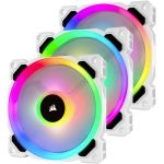 Corsair CO-9050092-WW  LL Series LL120 RGB 120mm Dual Light Loop RGB LED PWM Fan 3 Fan Pack with Lighting Node PRO