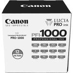 Canon LUCIA PRO PFI-1000 Original Inkjet Ink Cartridge - Cyan  Magenta  Yellow  Photo Cyan  Photo Magenta  Red  Blue  Matte Black  Photo Black  Gray  Photo Gray  ... - 12 Pack