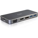 C2G Dual Monitor Docking Station - USB C to 4K HDMI  DIsplayPort & VGA - MST Docking Station - USB-C/Thunderbolt 3 - HDMI  DP  VGA