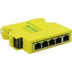 Brainboxes Compact Industrial 5 Port Gigabit Ethernet Switch DIN Rail Mountable - 5 Ports - 2 Layer Supported - Twisted Pair - DIN Rail Mountable - Lifetime Limited Warranty - TAA Compl
